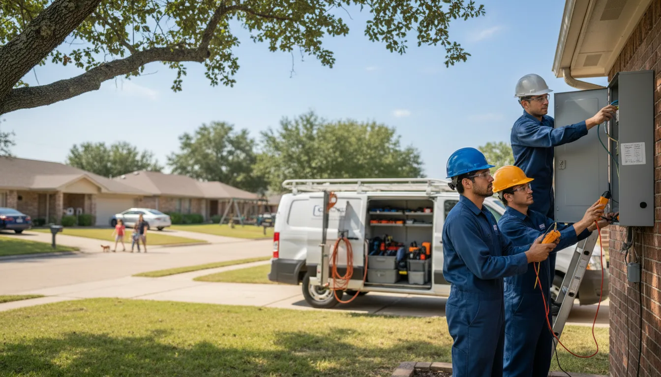 Certified electrician providing emergency electrical services in Sheridan, TX